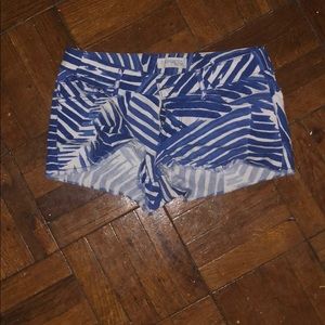 Blue and white shorts